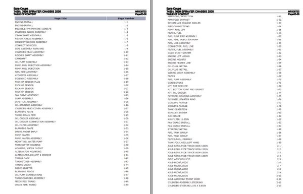 Spra Coupe Sprayer Chassis 7450 7650 Parts Catalog WR128722 1