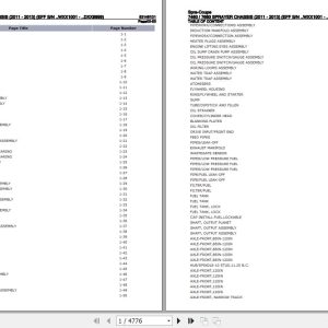 Spra Coupe Sprayer Chassis 7460 7660 Parts Catalog 531461D1 1