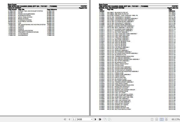 Spra Coupe Sprayer Chassis 7655 Parts Catalog 518376D1 1