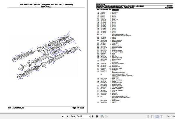 Spra Coupe Sprayer Chassis 7655 Parts Catalog 518376D1 3