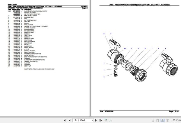 Spra Coupe Sprayer System 7450 7650 Parts Catalog 507547D1 2