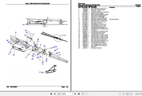 Spra Coupe Sprayer System 7450 7650 Parts Catalog WR128724 2