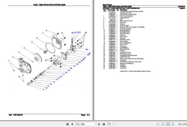 Spra Coupe Sprayer System 7450 7650 Parts Catalog WR136107 2