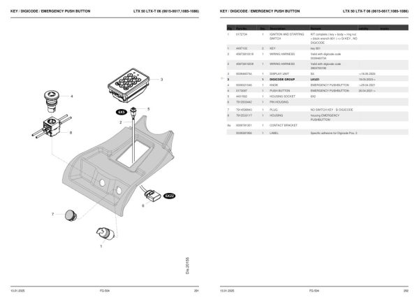 Still Electric Tractor LTX50 Liftrunner LTX T06 LTX FF05 LTX FF10 Spare Parts Catalog 50108069003 2