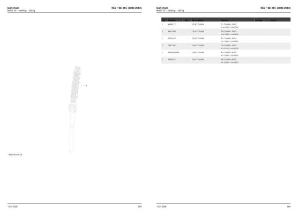 Still Forklift EXV10C EXV12C EXV14C EXV16C Spare Parts Catalog 2