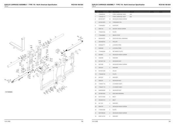 Still Forklift RCD100 180 Spare Parts Catalog 14118010211 2