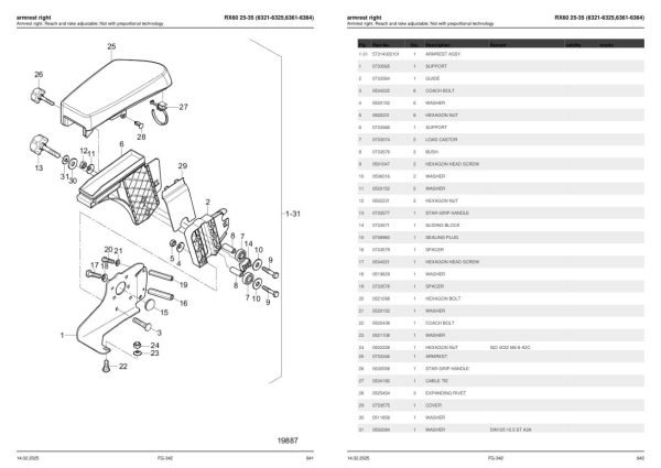Still Forklift RX60 25 RX60 30 RX60 35 Spare Parts Catalog 0171313 2