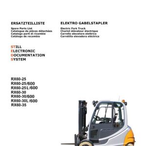 Still Forklift RX60 25 RX60 30 RX60 35 Spare Parts Catalog 56338010000 1
