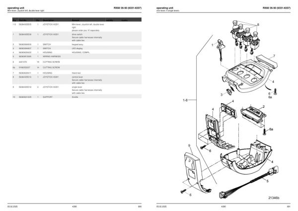 Still Forklift RX60 40 RX60 45 RX60 50 Spare Parts Catalog 56388060000 2