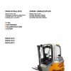 Still Forklift RX70 16 D RX70 18 D RX70 20 D Spare Parts Catalog 0173850 1