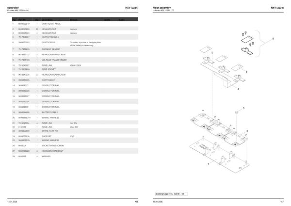 Still Narrow Aisle Truck NXV Series Spare Parts Catalog 52248010000 2
