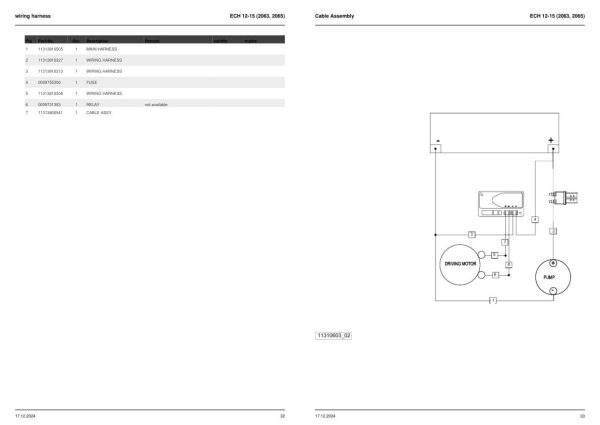 Still Pallet Truck ECH15C ECH12C Spare Parts Catalog 50018010007 2