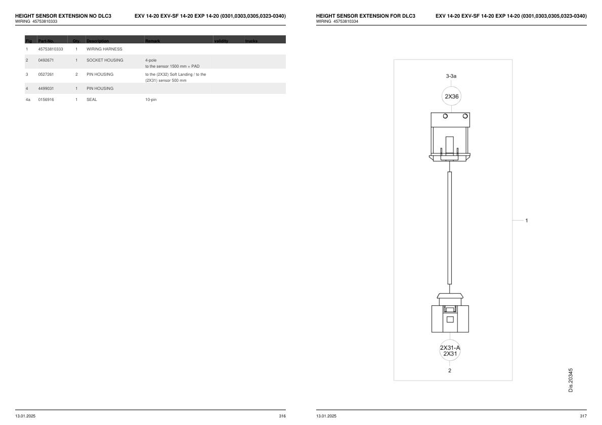 Still Stacker EXV14 to EXV SF20D Spare Parts Catalog 45758069000 2