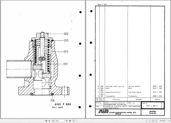 Stork Werkspoor Engine Diesel 6 SW 240 Parts Catalog 2