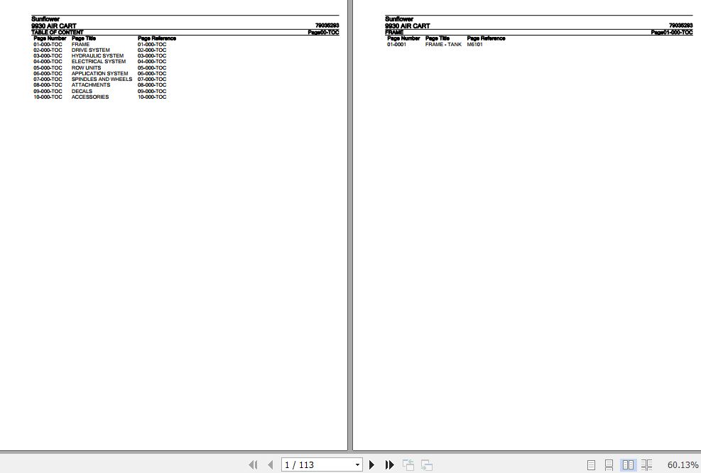 Sunflower Air Cart 9930 Parts Catalog 79035293 1