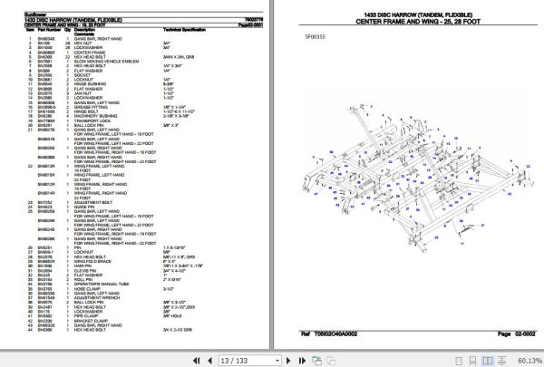 Sunflower Disc Harrow 1433 Parts Catalog 79023776 2