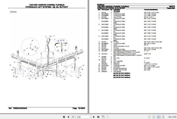 Sunflower Disc Harrow 1433 Parts Catalog 79023776 3