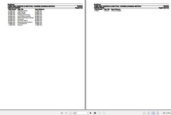 Sunflower Disc Harrow 1435K Parts Catalog 79036234 1