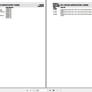 Sunflower Disc Harrows 1710 1730 1810 1830 Parts Catalog 79035286 1