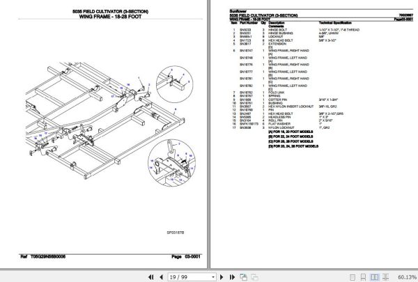 Sunflower Field Cultivator 5035 Parts Catalog 79023687 2