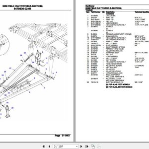 Sunflower Field Cultivator 5056 Parts Catalog 79035976 2