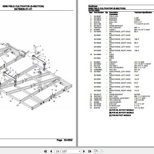 Sunflower Field Cultivator 5056 Parts Catalog 79035976 3