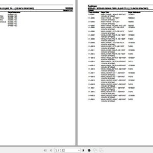 Sunflower Grain Drills 9750 50 9750 60 Parts Catalog 79035288 1
