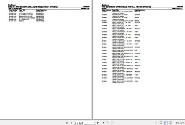 Sunflower Grain Drills 9750 50 9750 60 Parts Catalog 79035288 1