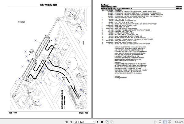 Sunflower Tandem Disc 1434 Parts Catalog 79023684 3