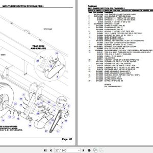 Sunflower Three Section Folding Drill 9433 Parts Catalog 79023737 2