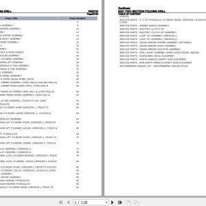 Sunflower Two Section Folding Drill 9421 Parts Catalog 79023730 1