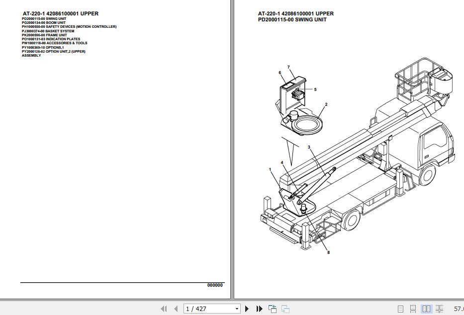 Tadano Crane AT2201 Spare Parts Catalog