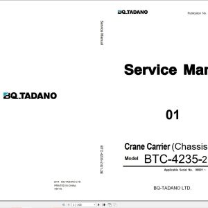 Tadano Crane Carrier BTC 4235 2 Service Manual BTC 4235 2 S1 2E 1