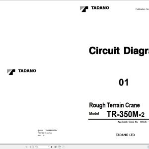 Tadano Rough Terrain Crane TR 350M 2 Hydraulic and Electric Diagrams 1