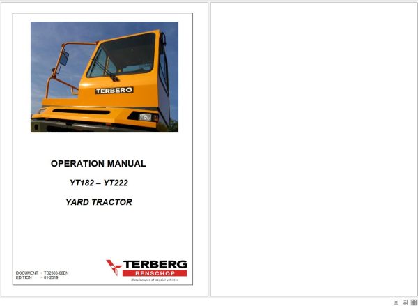 Terberg Terminal Tractor YT182 YT222 Operation and Maintenance Manual 3