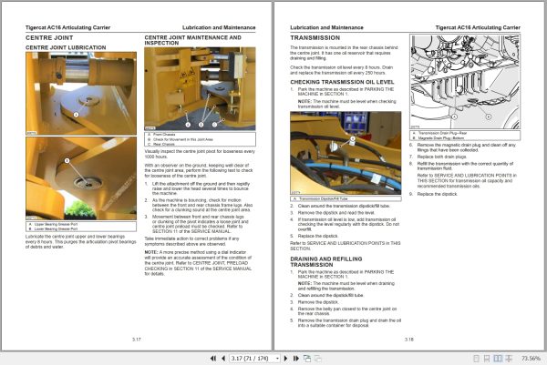 Tigercat Articulating Carrier AC16 Service Manual 57259AENG 2