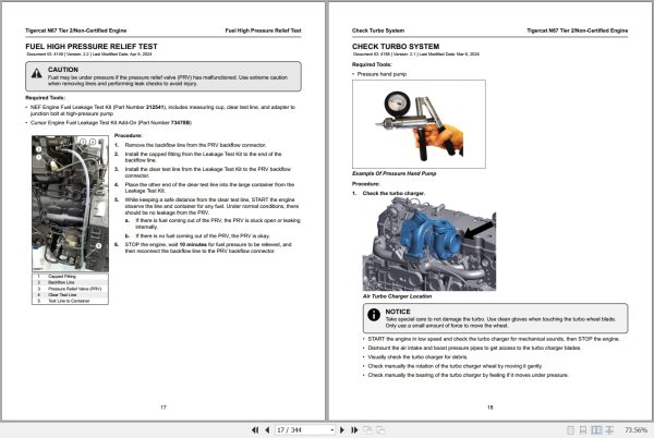 Tigercat FPT Engine N67 Tier 2 Non Certified Troubleshooting Manual 74311AENG 2
