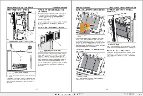Tigercat Feller Buncher 720G 724G 726G Operators Manual 60148APOR 2