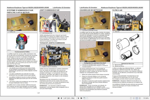 Tigercat Feller Buncher X822D LX822D X830D LX830D Service Manual 46199AFRE 2