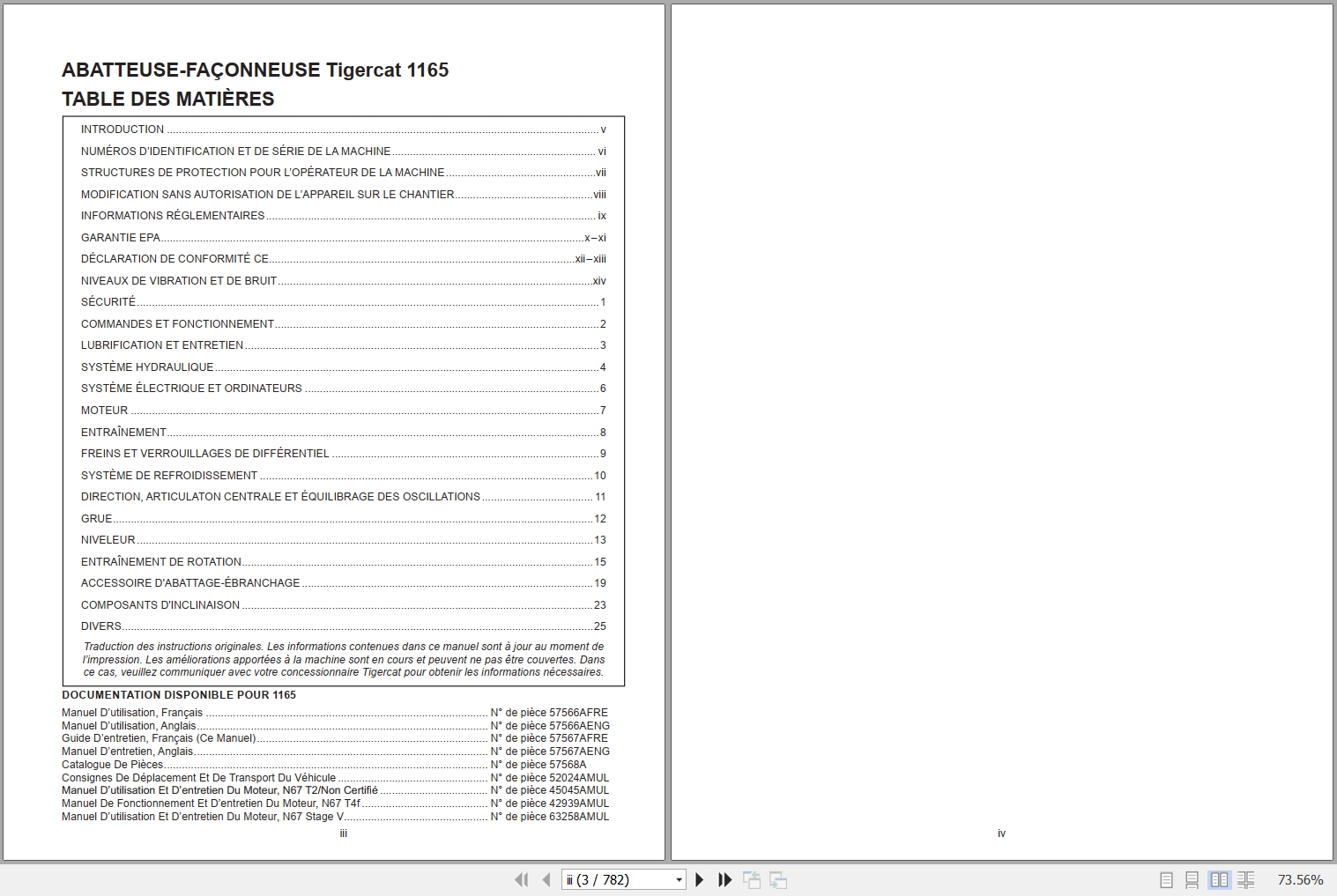 Tigercat Harvester 1165 Maintenance Manual 57567AFRE 1