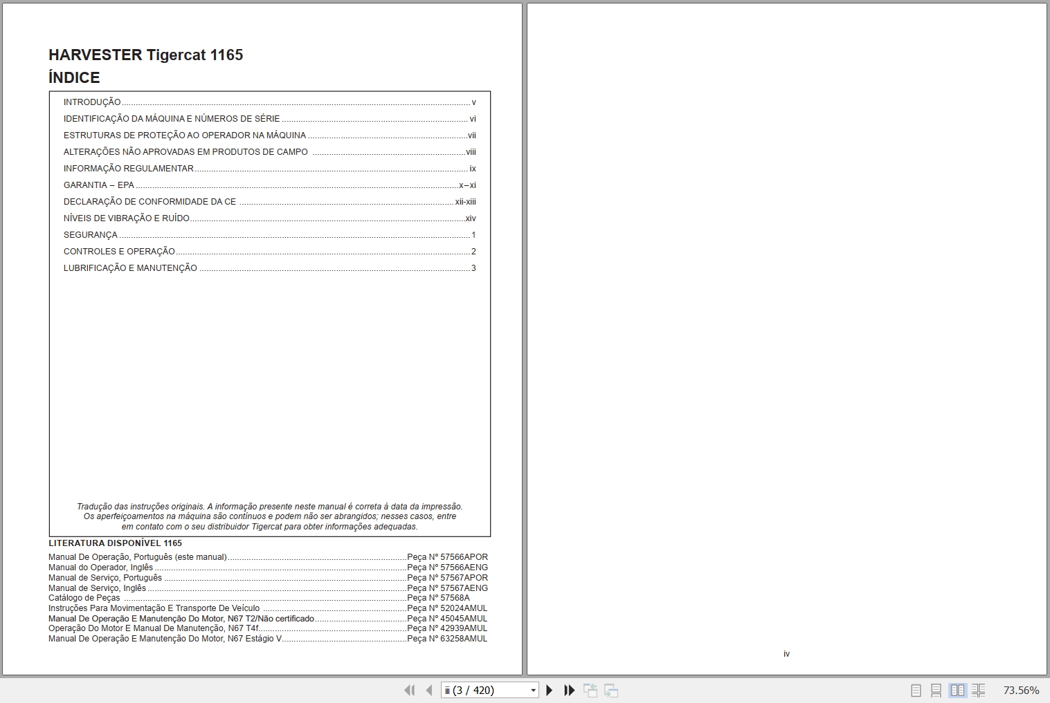 Tigercat Harvester Shaper 1165 Operators Manual 57566APOR 1