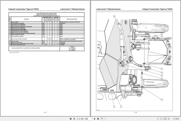 Tigercat Harvesting Head TH534 Operators Manual 64855ASPA 2