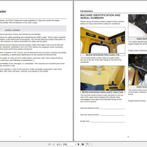 Tigercat Loader 250E Operators Manual 75372AENG 1