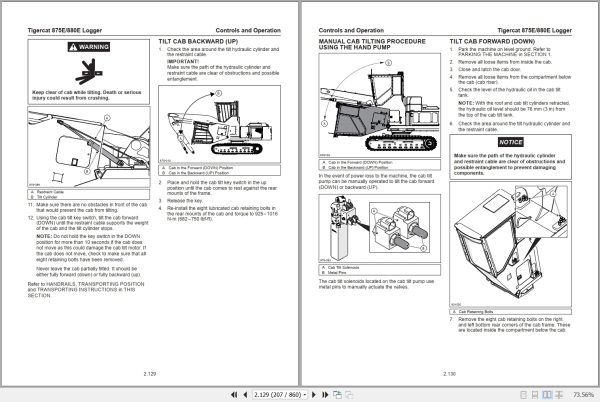 Tigercat Logger 875E 880E Service Manual 70944AENG 2