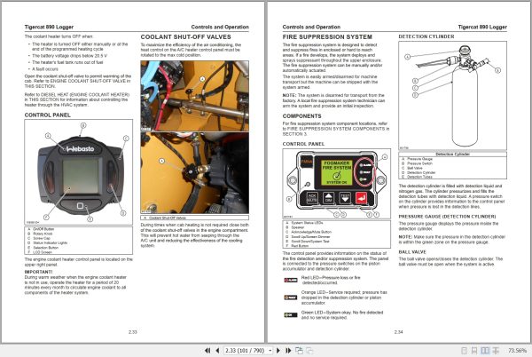 Tigercat Logger 890 Service Manual 54278AENG 2
