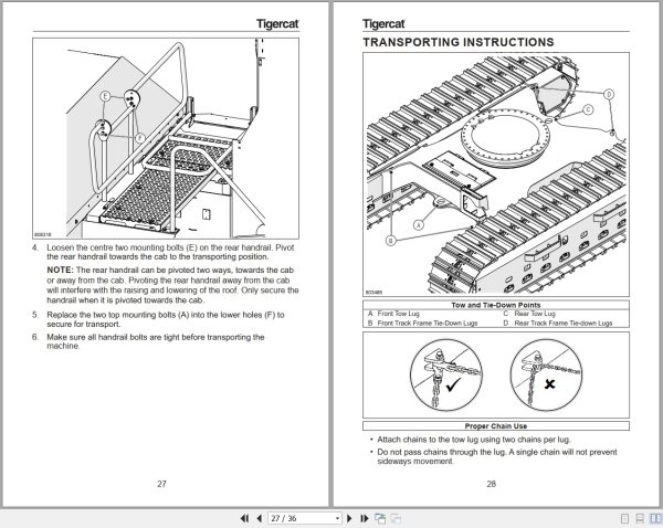 Tigercat Logger Vehicle Moving And Transporting Instructions 70945AMUL 2