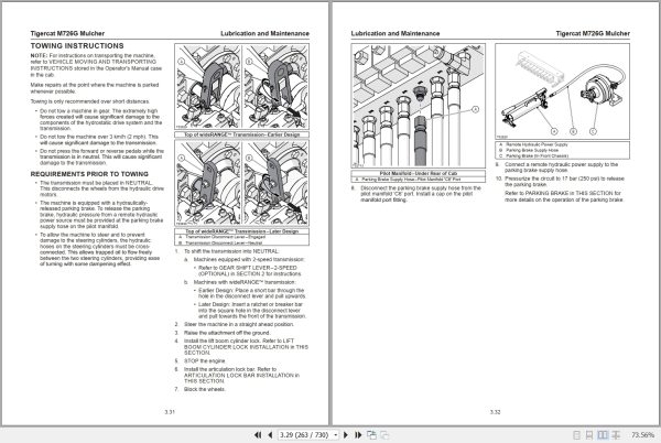 Tigercat Mulcher M726G Service Manual 63519AENG 2