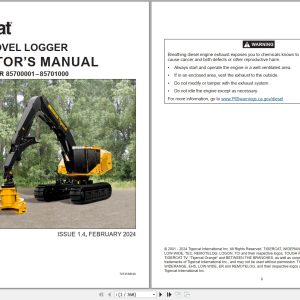 Tigercat Shovel Logger LS857 Operators Manual 72737AENG 1