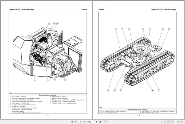 Tigercat Shovel Logger LS857 Operators Manual 72737AENG 2