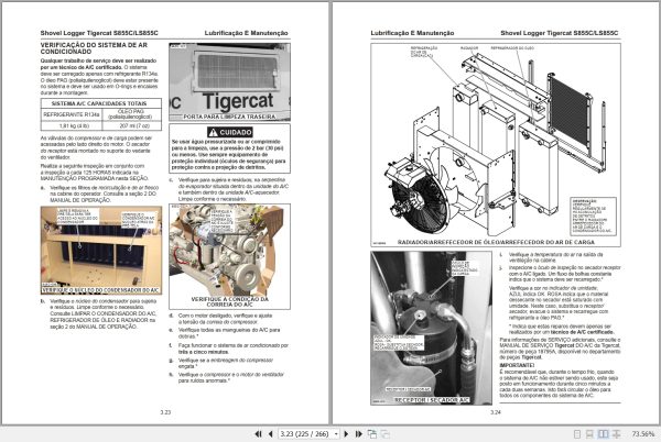 Tigercat Shovel Logger S855C LS855C Operators Manual 40121APOR 2